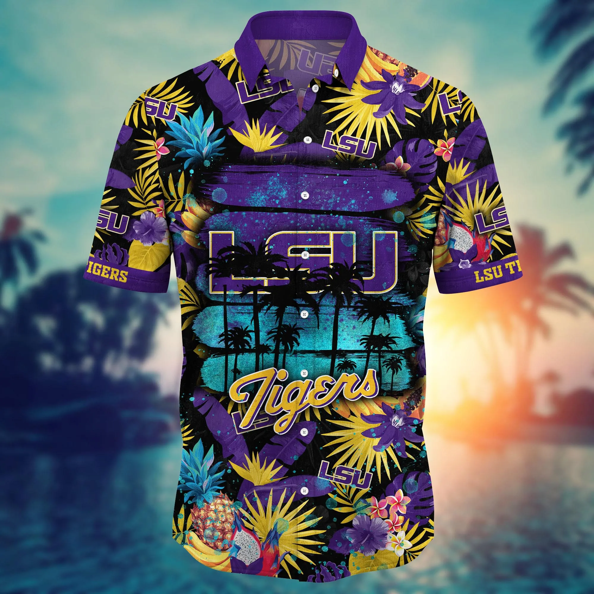 Lsu Tigers NCAA Hawaiian Shirt Vacationtime Aloha Shirt