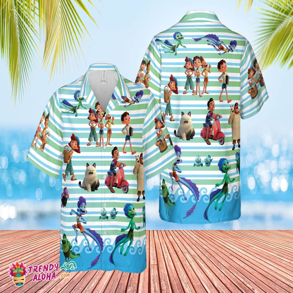 Luca Hawaiian Shirt Luca Summer Time Hawaiian Shirt Pixar Shirt Silencio Bruno Shirt Disneyland Shirts Alberto Shirt Disneyland Shirt