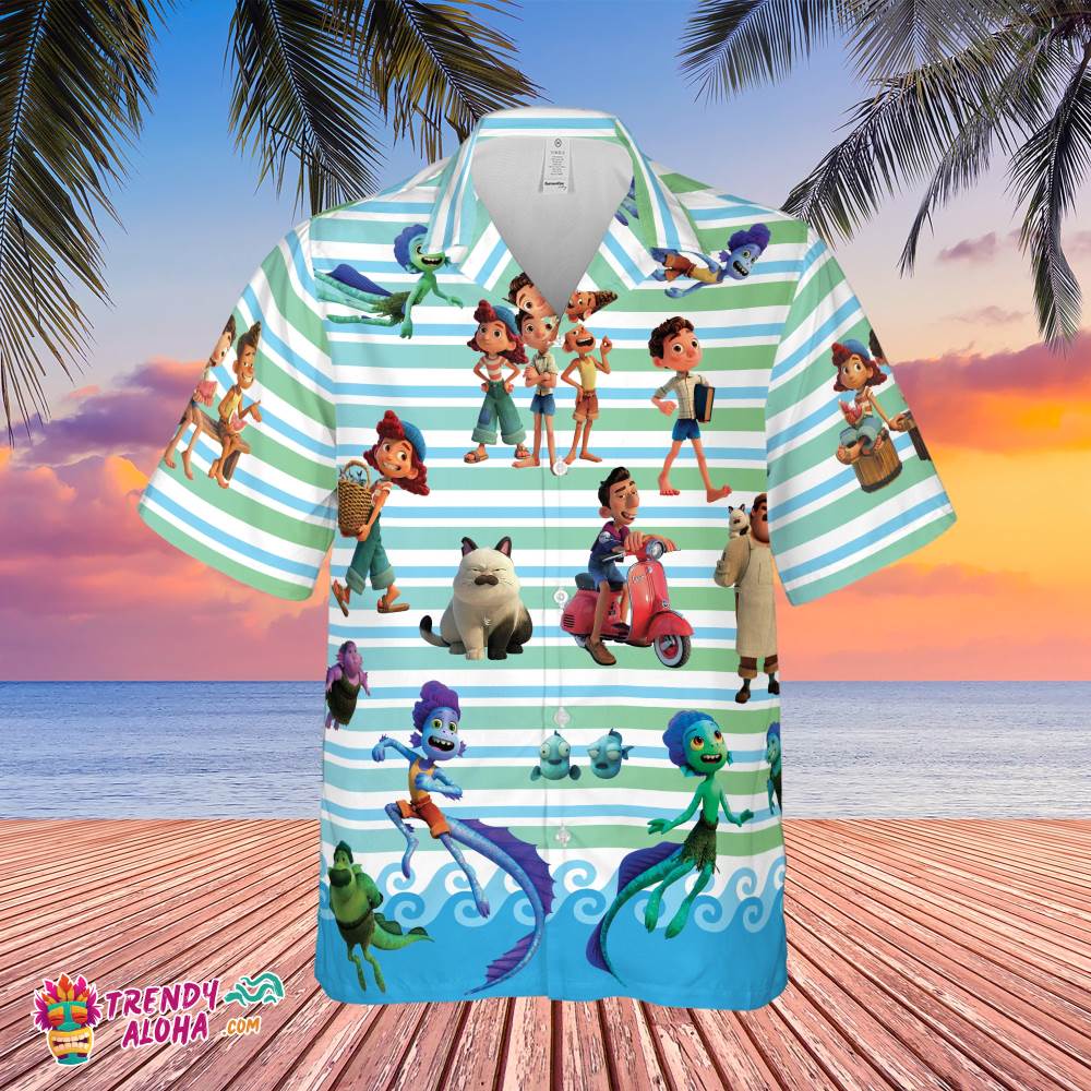 Luca Hawaiian Shirt Luca Summer Time Hawaiian Shirt Pixar Shirt Silencio Bruno Shirt Disneyland Shirts Alberto Shirt Disneyland Shirt