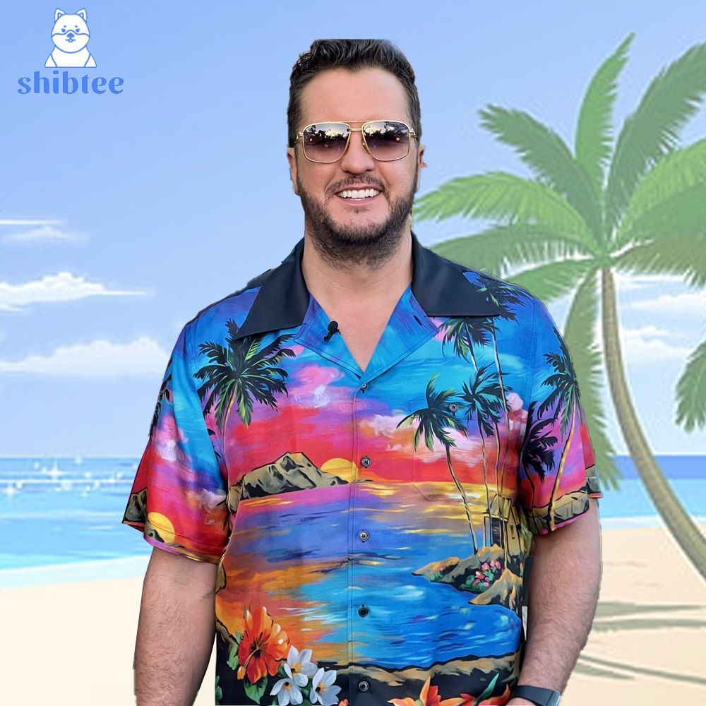 Luke Bryan American Idol Aloha Sunset Hawaiian Shirt
