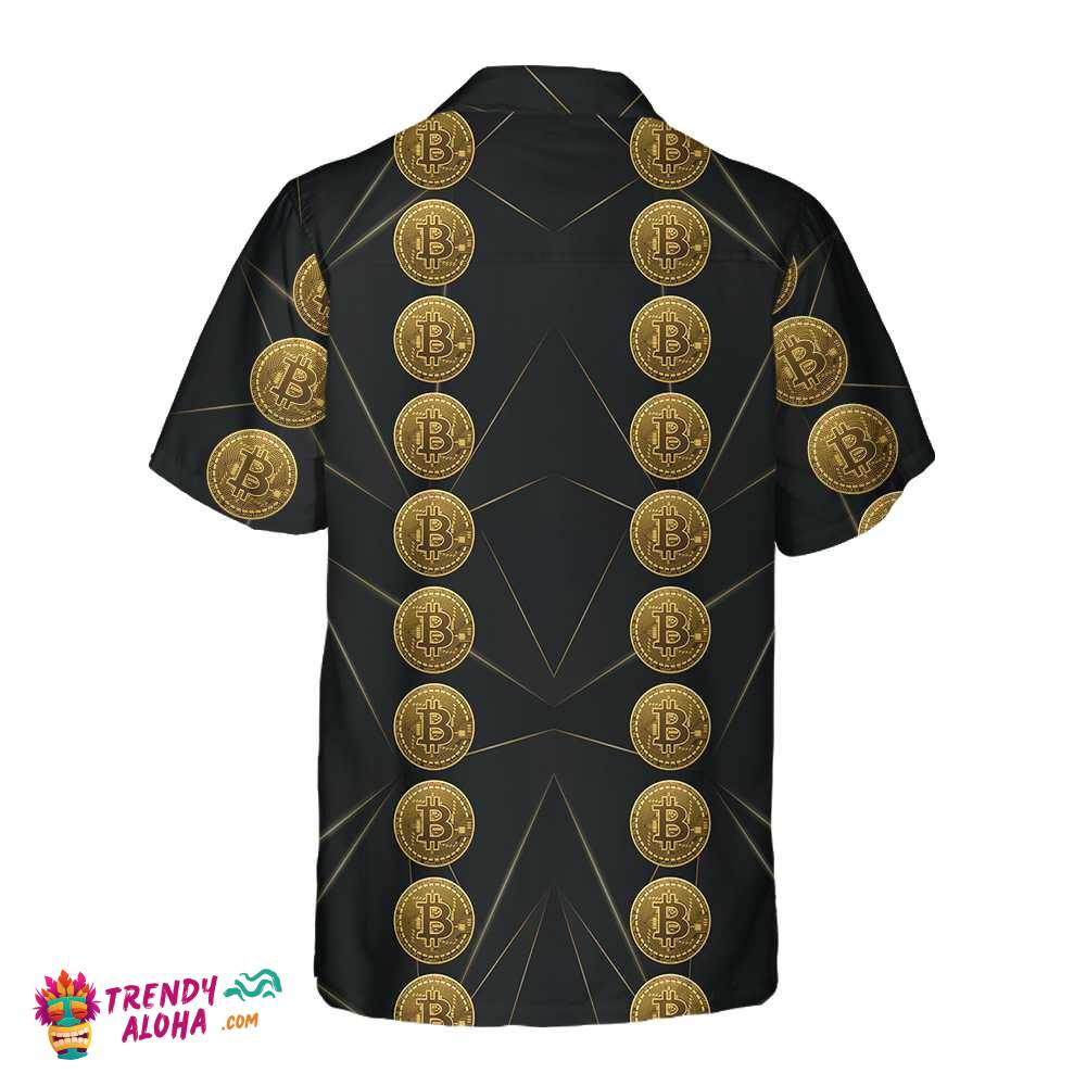 Luxury Golden Bitcoin Hawaiian Shirt, Unique Bitcoin Shirt For Men & Women
