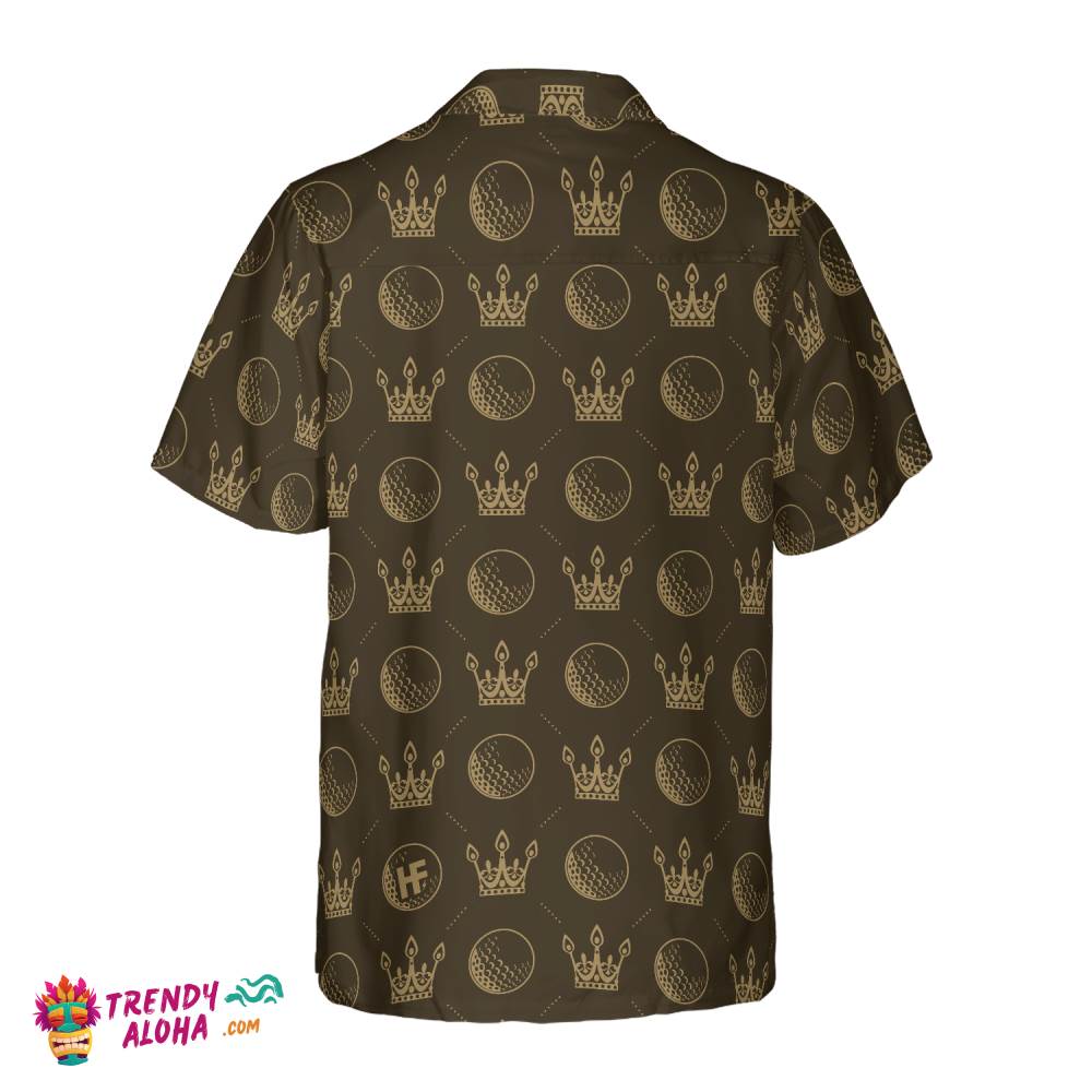 Luxury Royal Golf Ball Crown Hawaiian Shirt
