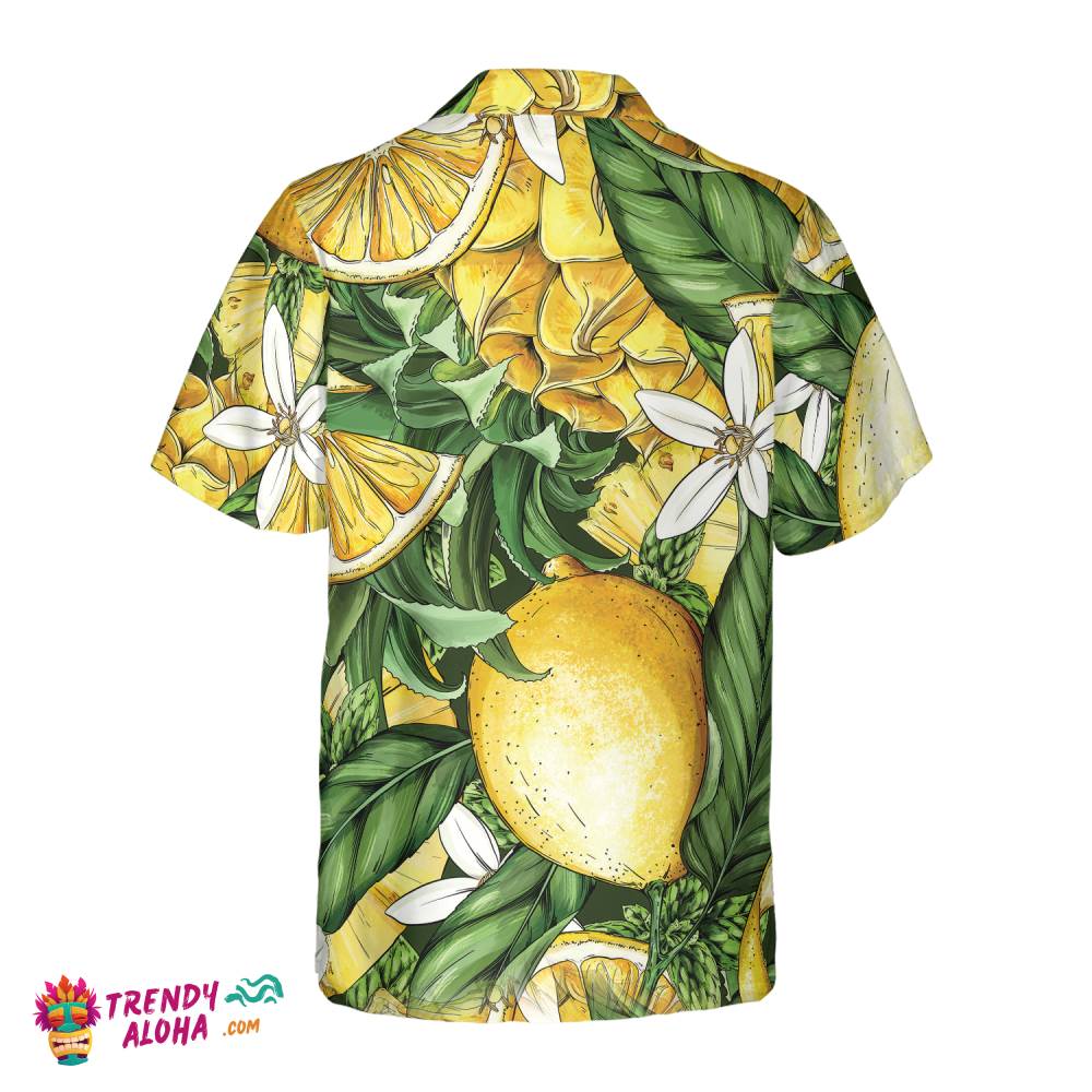Luxury Summer Lemon & Pineapple Hawaiian Shirt