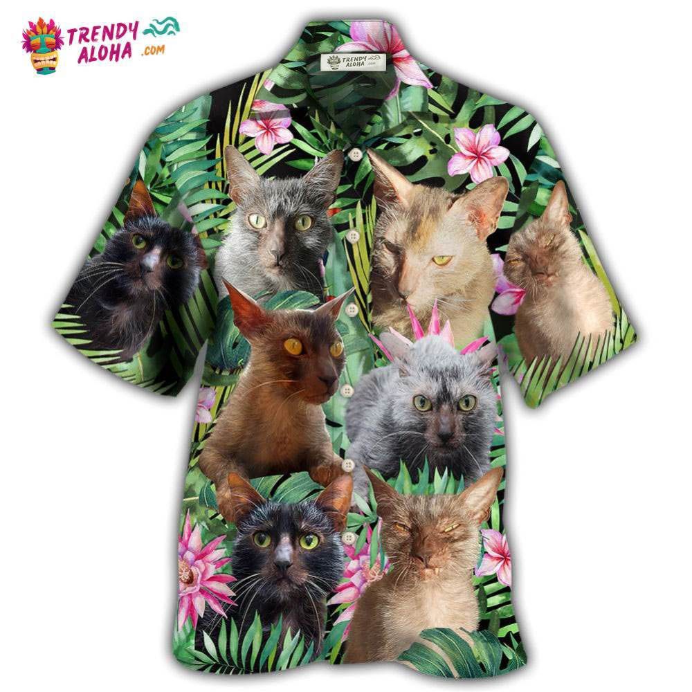 Lykoi Cat Love Beautiful Flower Hawaiian Shirt – Trendy Aloha