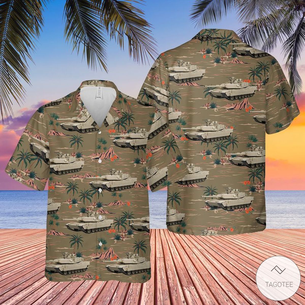M1 Abrams Army Tank Hawaiian Shirt Distinct Style