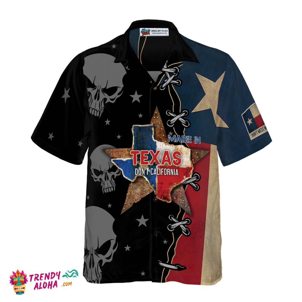 Made In Texas Don’t California My Texas Shirt, Casual Short Sleeve Texas Shirt, Proud Texas Flag Shirt For Men
