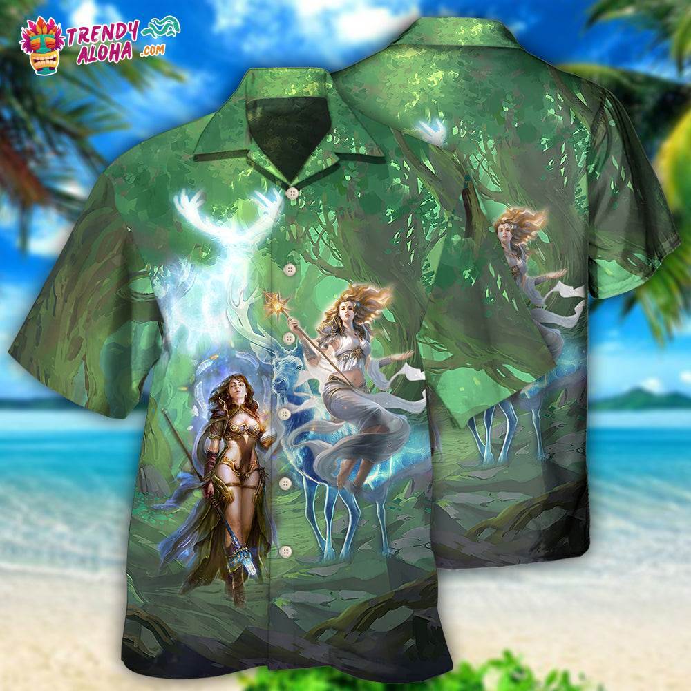Magic Amazing I Believe In Magic With Green Style Hawaiian Shirt – Trendy Aloha
