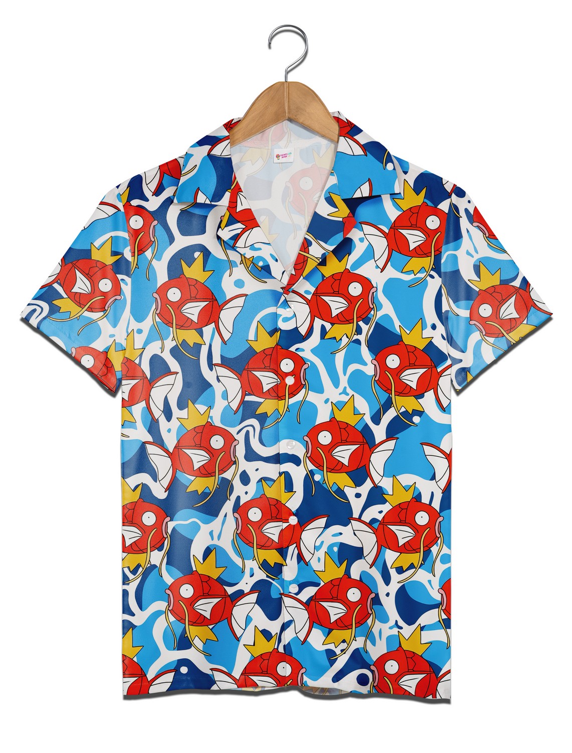 Magikarp Waves Tropical Pokemon Hawaiian Shirt Button-up Aloha Beach Shirt