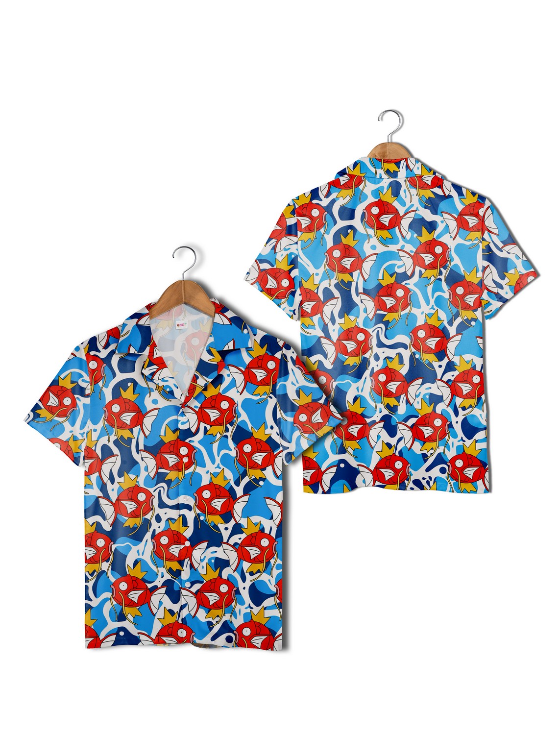 Magikarp Waves Tropical Pokemon Hawaiian Shirt Button-up Aloha Beach Shirt Magikarp Waves Tropical Pokemon Hawaiian Shirt Button-up Aloha Beach Shirt