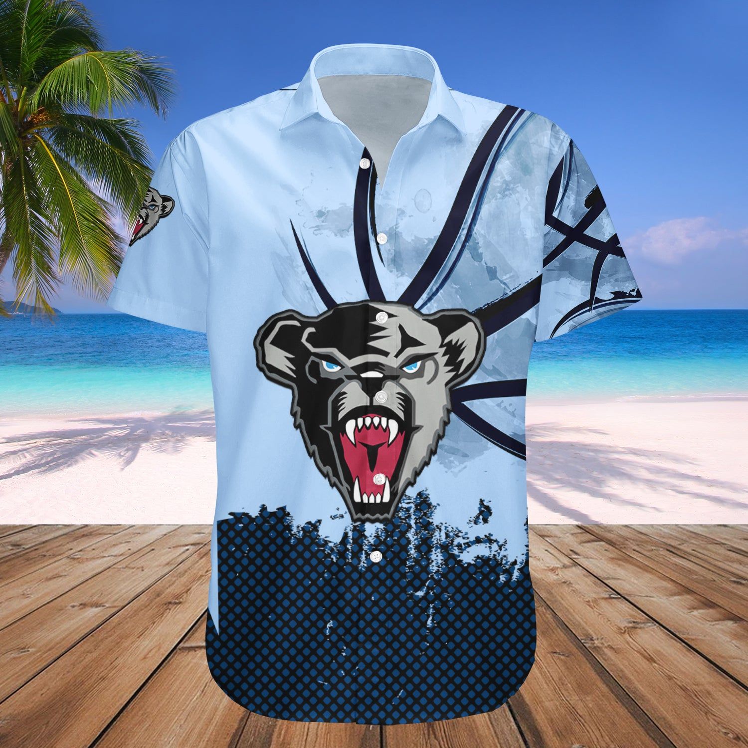 Maine Black Bears Hawaii Shirt Basketball Net Grunge Pattern – NCAA