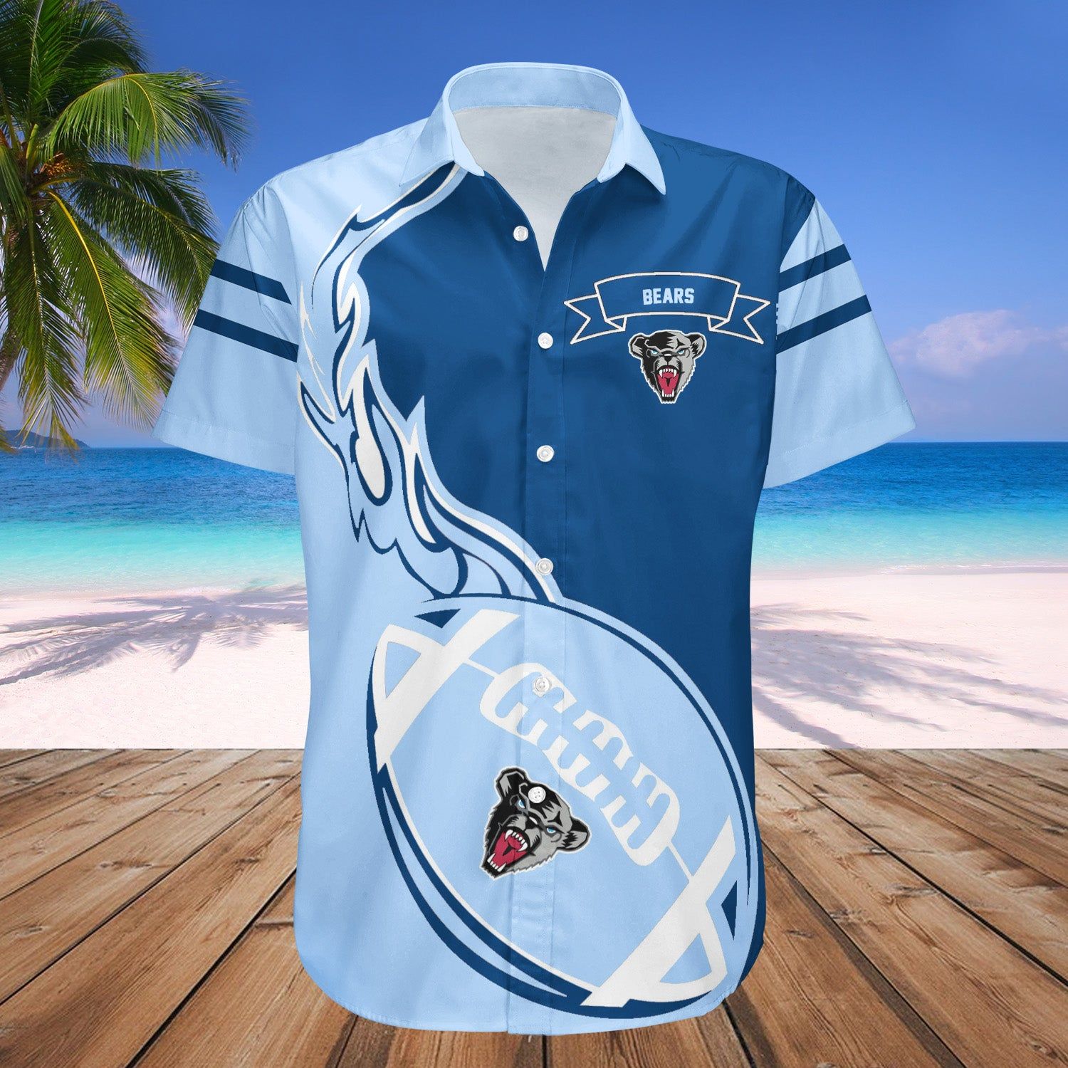 Maine Black Bears Hawaii Shirt Flame Ball – NCAA