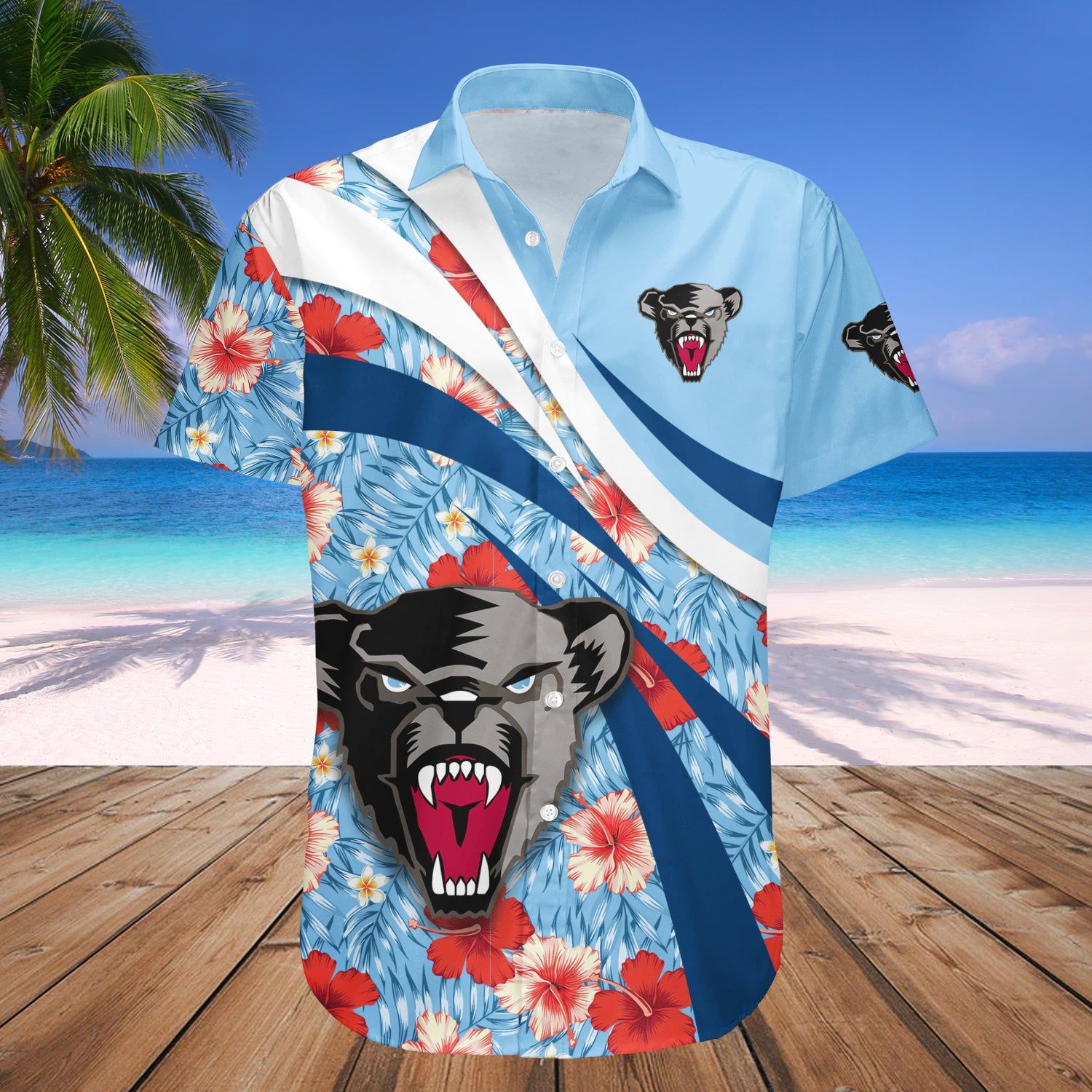 Maine Black Bears Hawaii Shirt Hibiscus Sport Style – NCAA