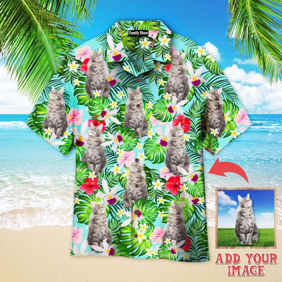 Maine Coon I Know I?M Just A Cat But Floral Tropical Custom Hawaiian Shirt