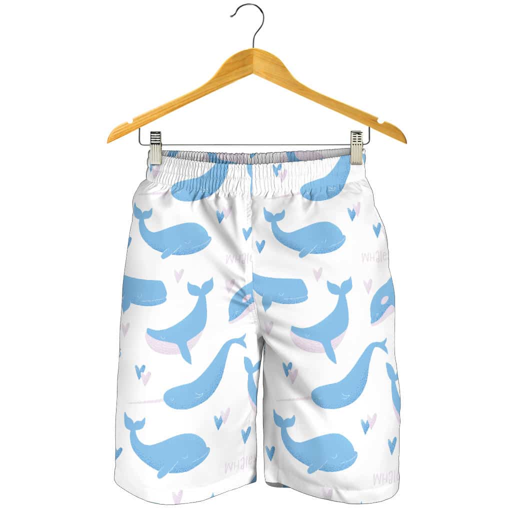Majestic Blue Whale Patterned Shorts for Ocean Lovers