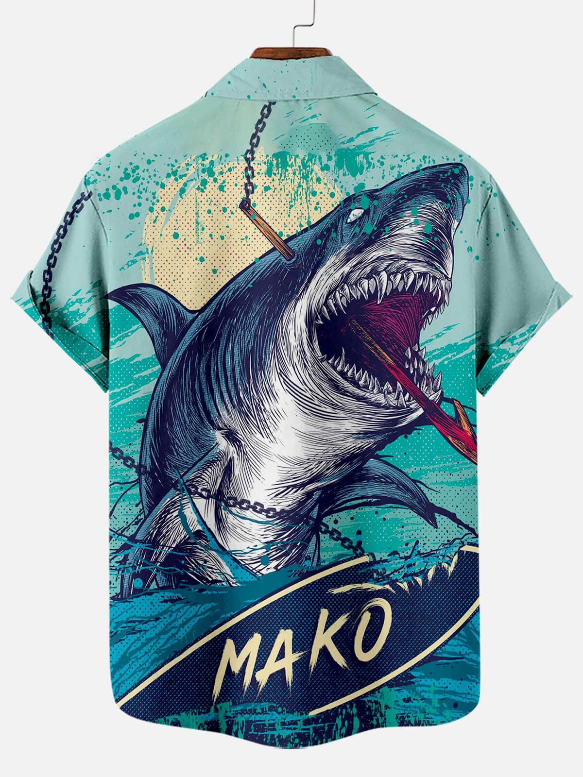 Majestic Jaws: Great White Shark Hawaiian Shirt