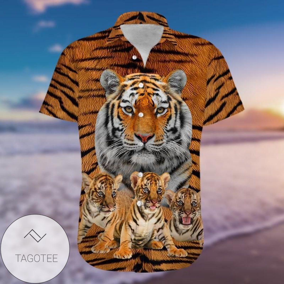 Majestic Tiger Essence Radiates on Quality Hawaiian Shirt
