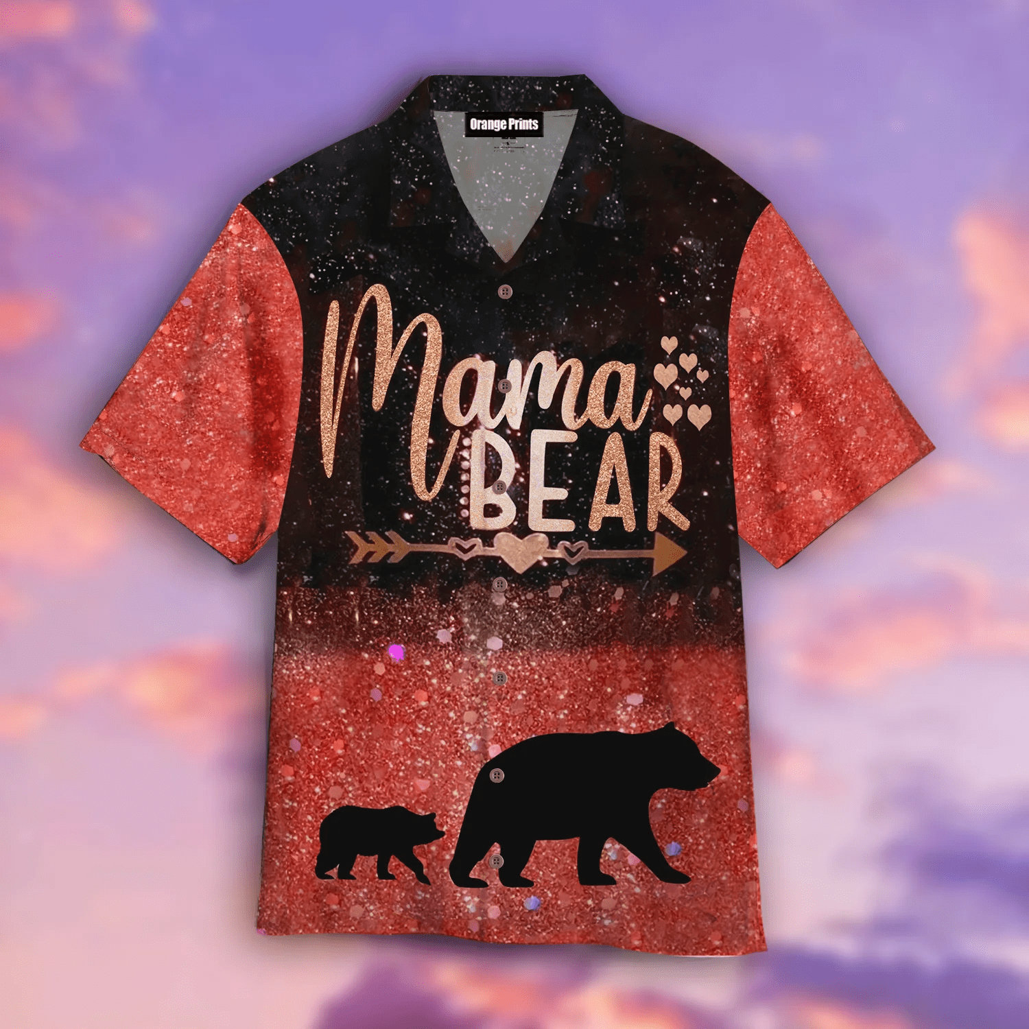 Mama Bear Red Love Trendy Hawaiian Shirt For