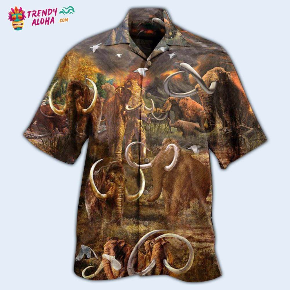 Mammoth Animals Bring Back The Mammoth Hawaiian Shirt – Trendy Aloha