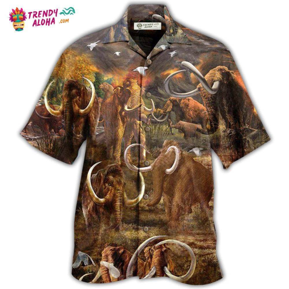 Mammoth Animals Bring Back The Mammoth Hawaiian Shirt – Trendy Aloha