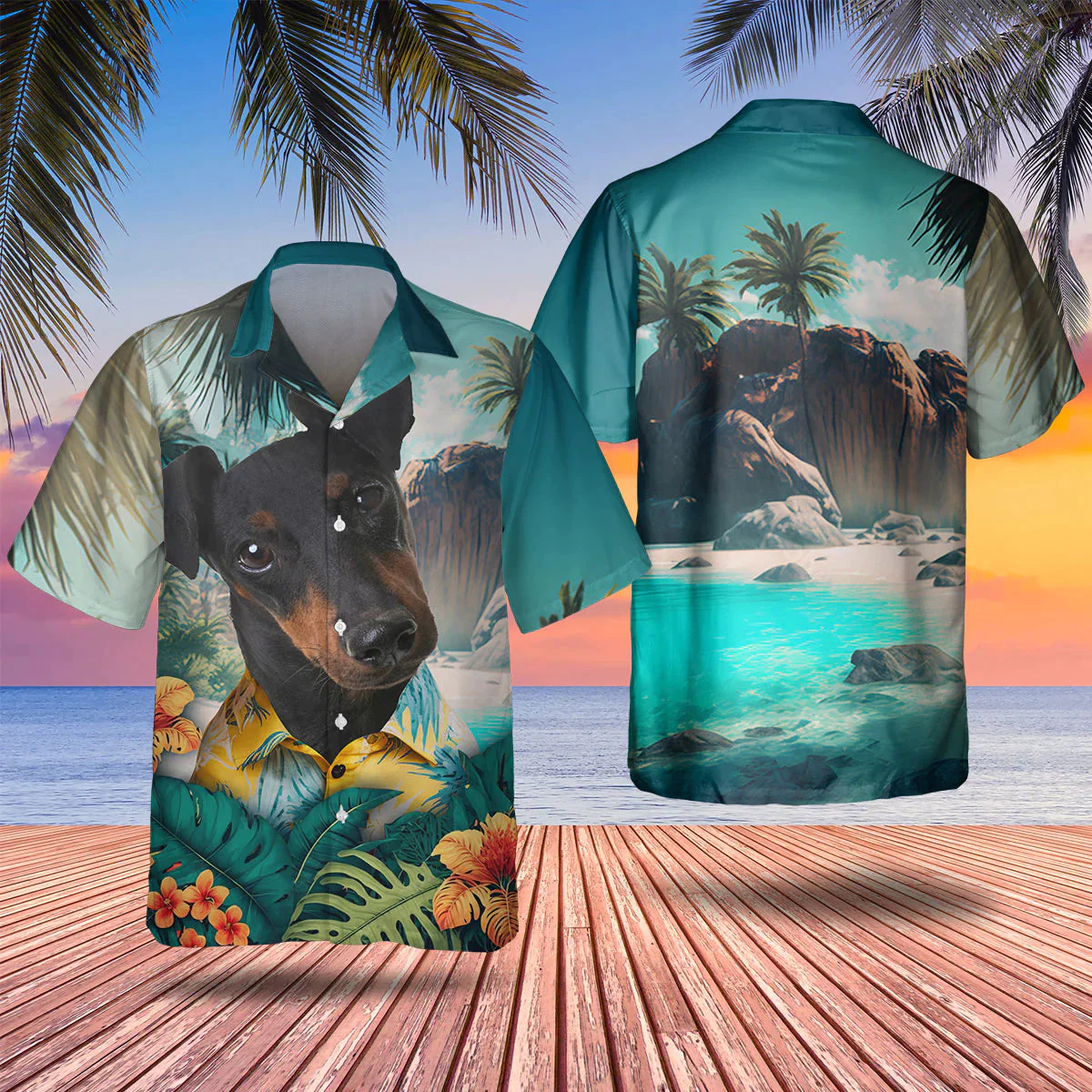 Manchester Terrier Trendy Hawaiian Shirt, Dog Lover Trendy Hawaiian Shirt, Summer Trendy Hawaiian Shirt For Men And Women