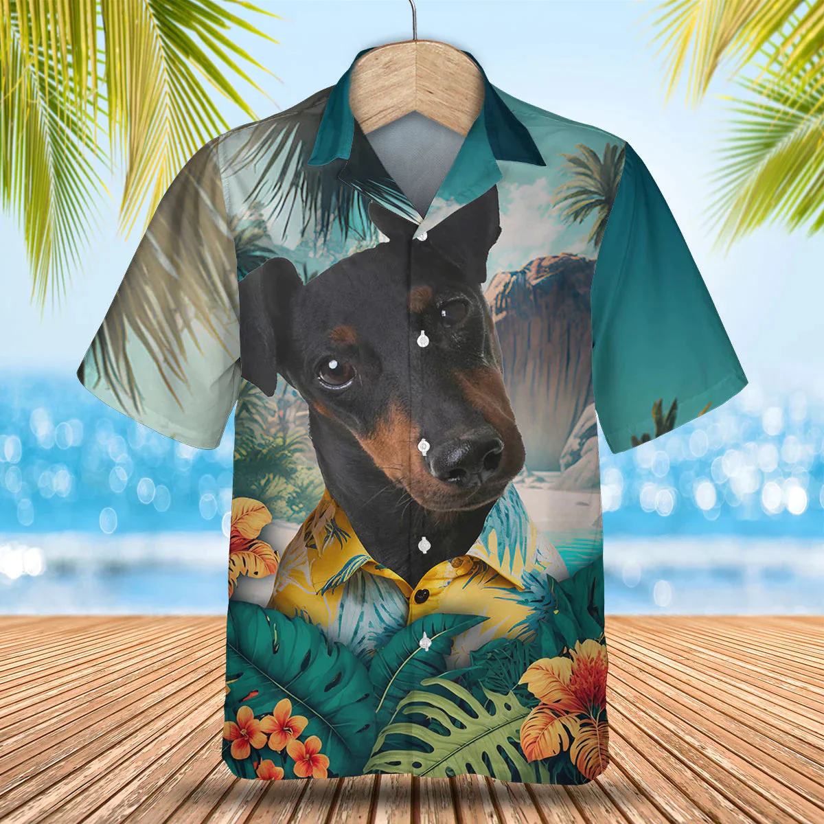 Manchester Terrier Trendy Hawaiian Shirt, Dog Lover Trendy Hawaiian Shirt, Summer Trendy Hawaiian Shirt For Men And Women