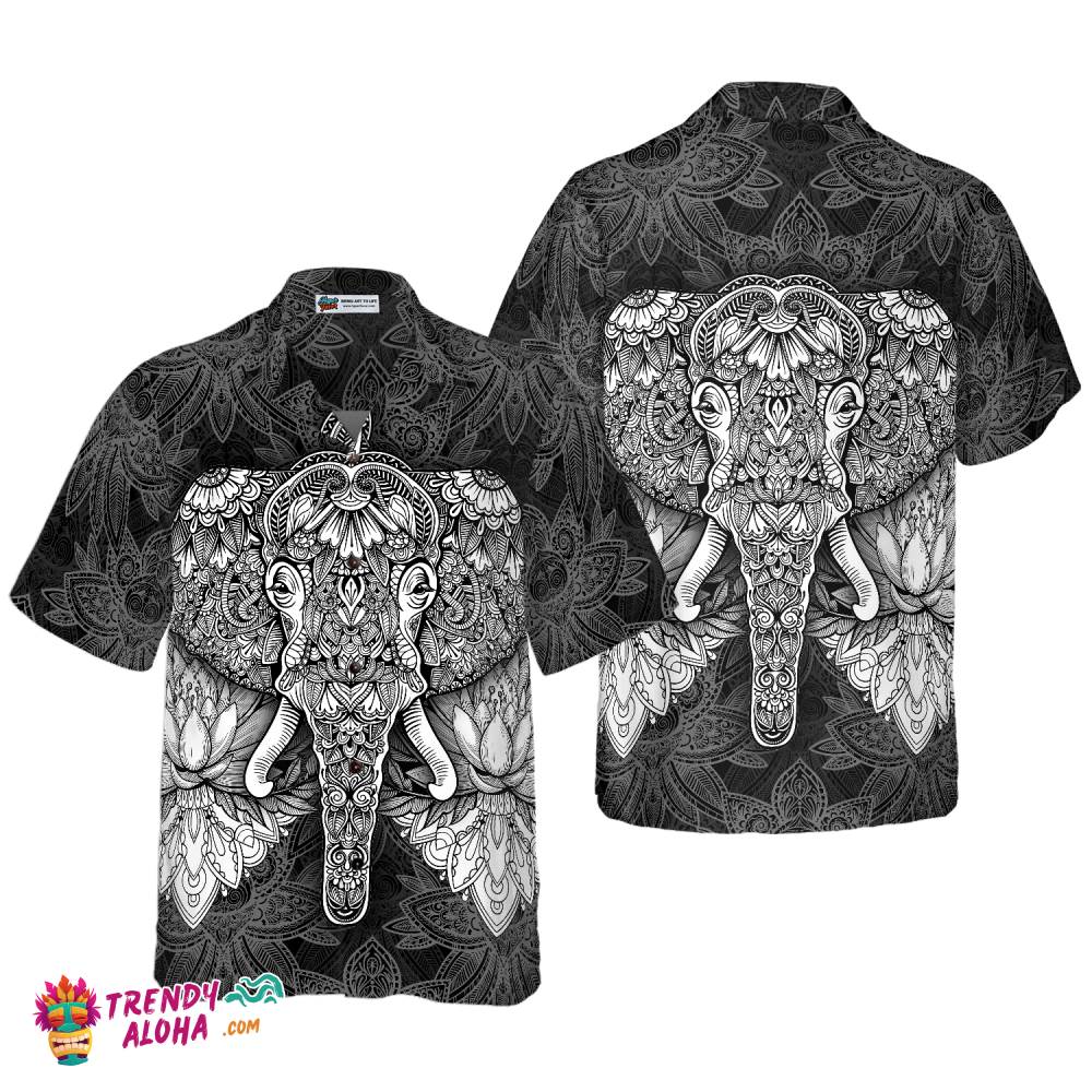 Mandala Elephant Hawaiian Shirt