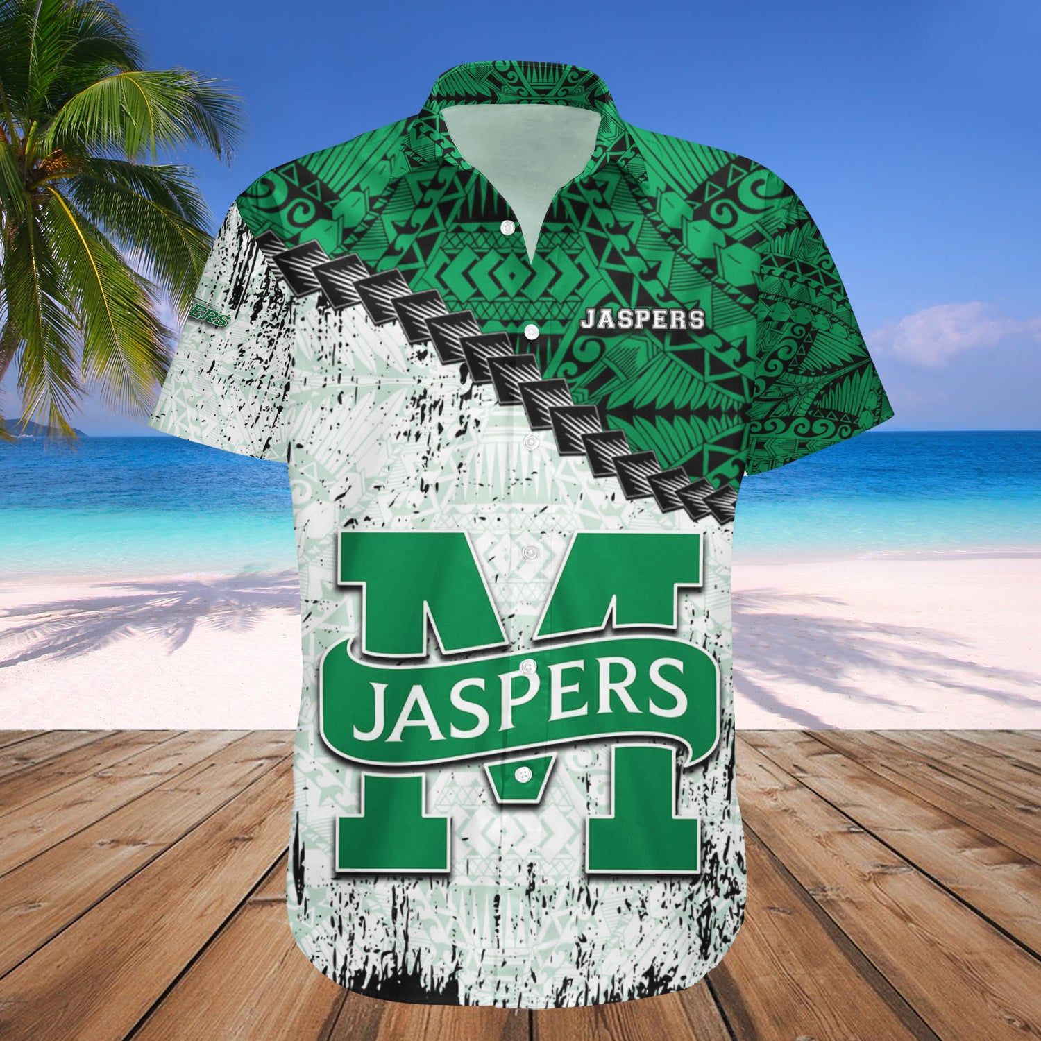 Manhattan Jaspers Hawaii Shirt Grunge Polynesian Tattoo – NCAA