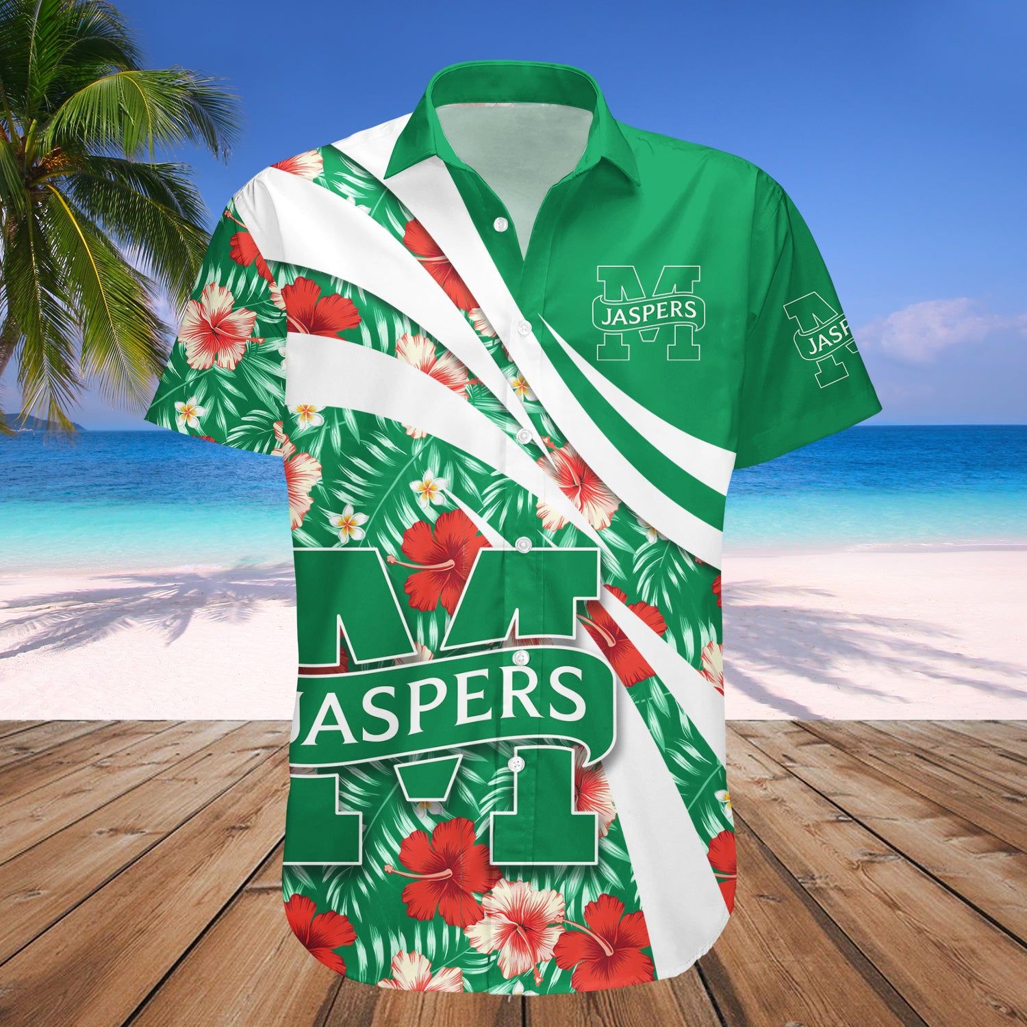 Manhattan Jaspers Hawaii Shirt Hibiscus Sport Style – NCAA