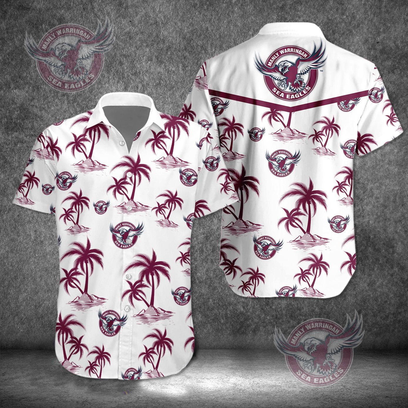 Manly Warringah Sea Eagles NRL Hawaiian Shirt Supporter Theme