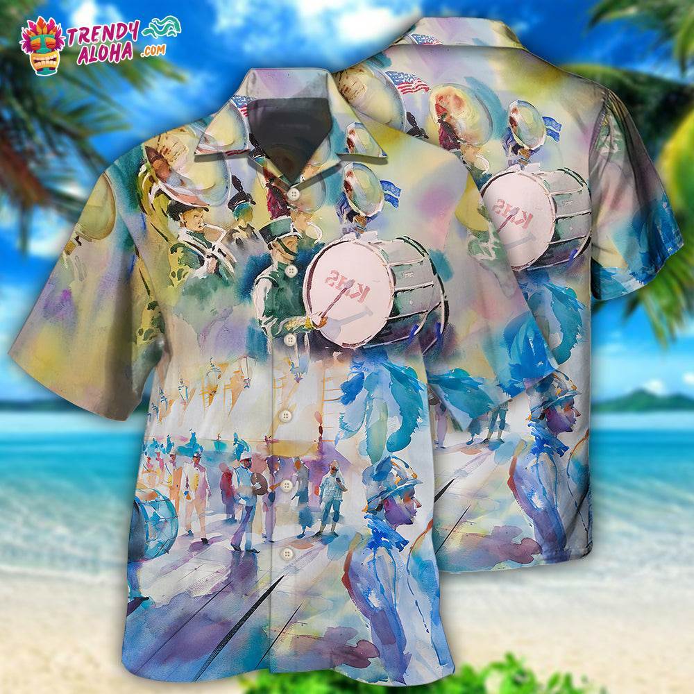 Marching Band Blur Art Style Hawaiian Shirt – Trendy Aloha