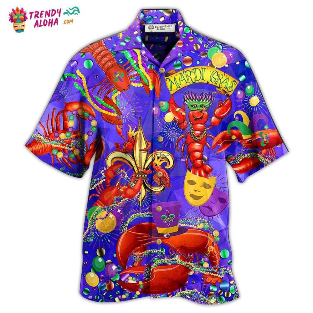 Mardi Gras Shrimp Love Animals Hawaiian Shirt – Trendy Aloha