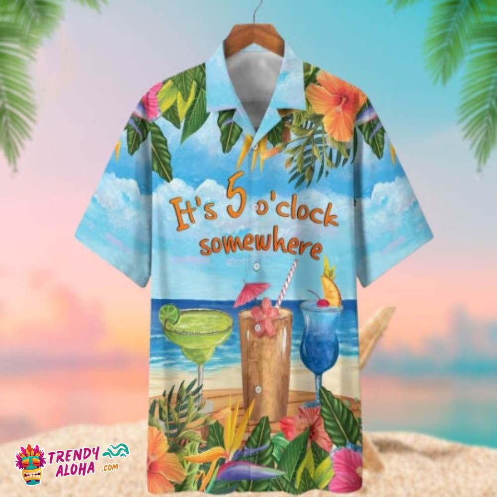 Margarita Cocktail It’S 5 O’Clock Somewhere Hawaiian Shirt