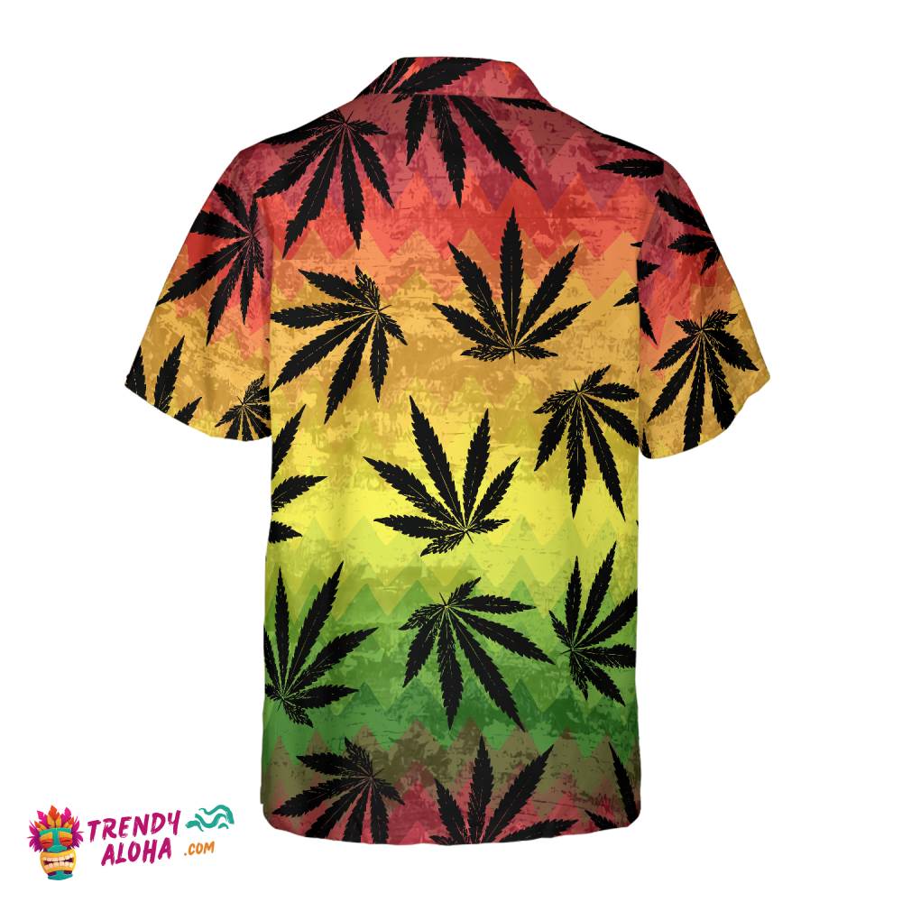 Marijuana Leaf Rasta Hawaiian Shirt