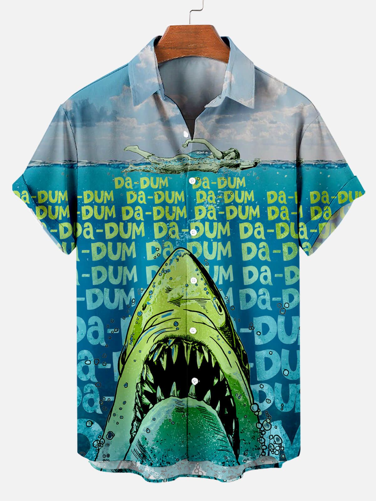 Marine Majesty: Deep Sea Shark Inspired Hawaiian Shirt Marine Majesty: Deep Sea Shark Inspired Hawaiian Shirt