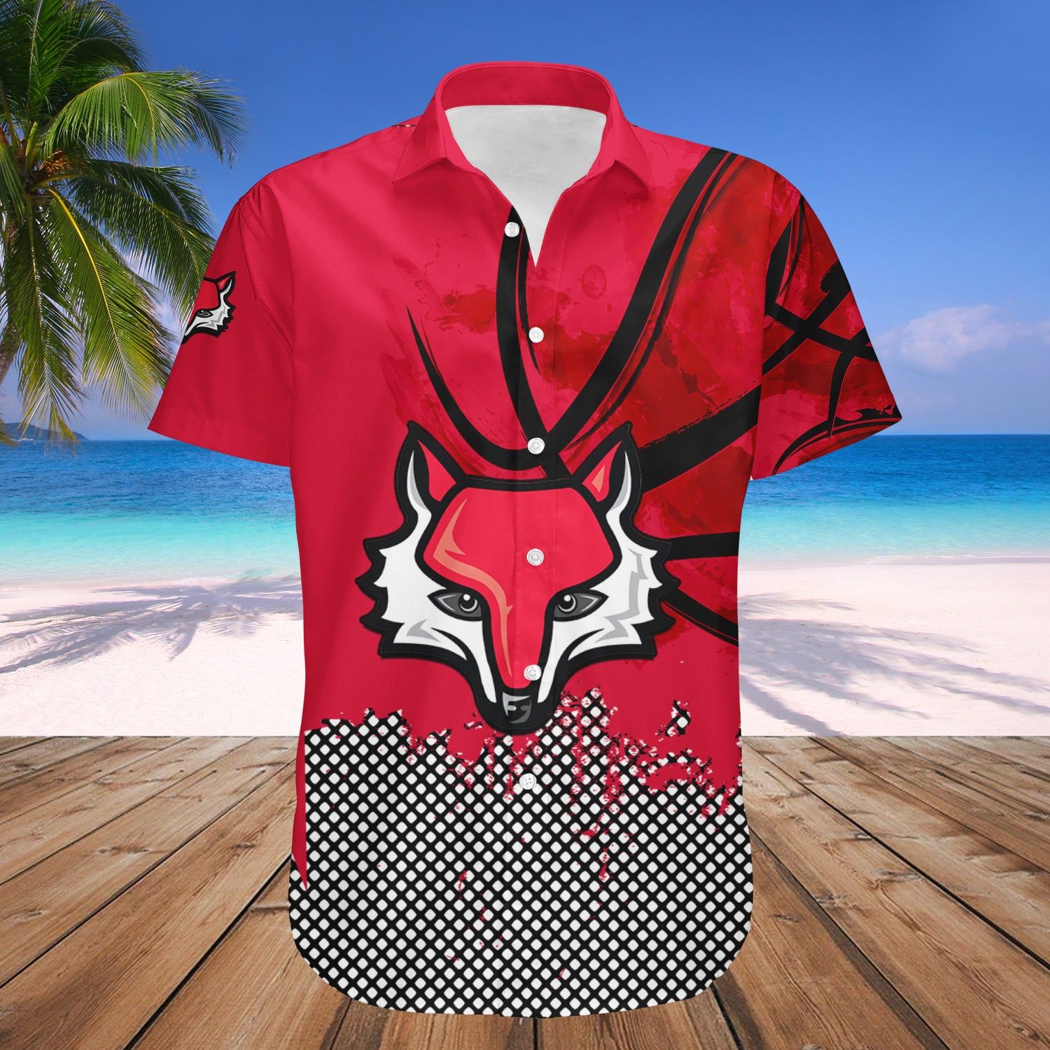 Marist Red Foxes Hawaii Shirt Basketball Net Grunge Pattern – NCAA