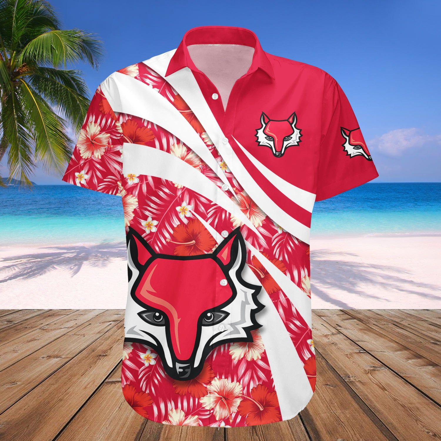Marist Red Foxes Hawaii Shirt Hibiscus Sport Style – NCAA