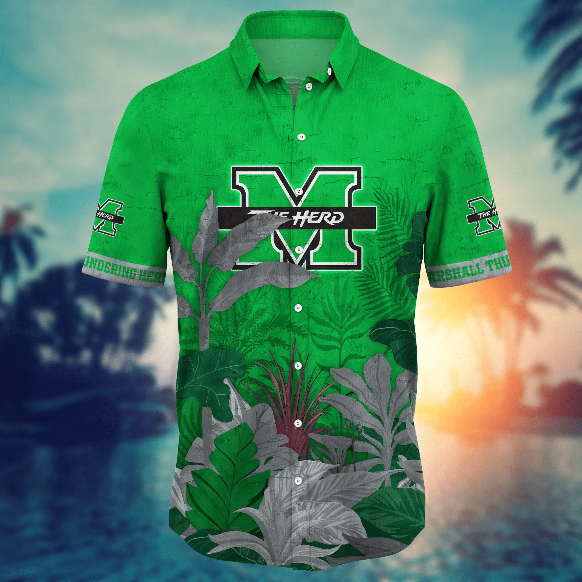 Marshall Thundering Herd NCAA Hawaiian Shirt Break Aloha Shirt