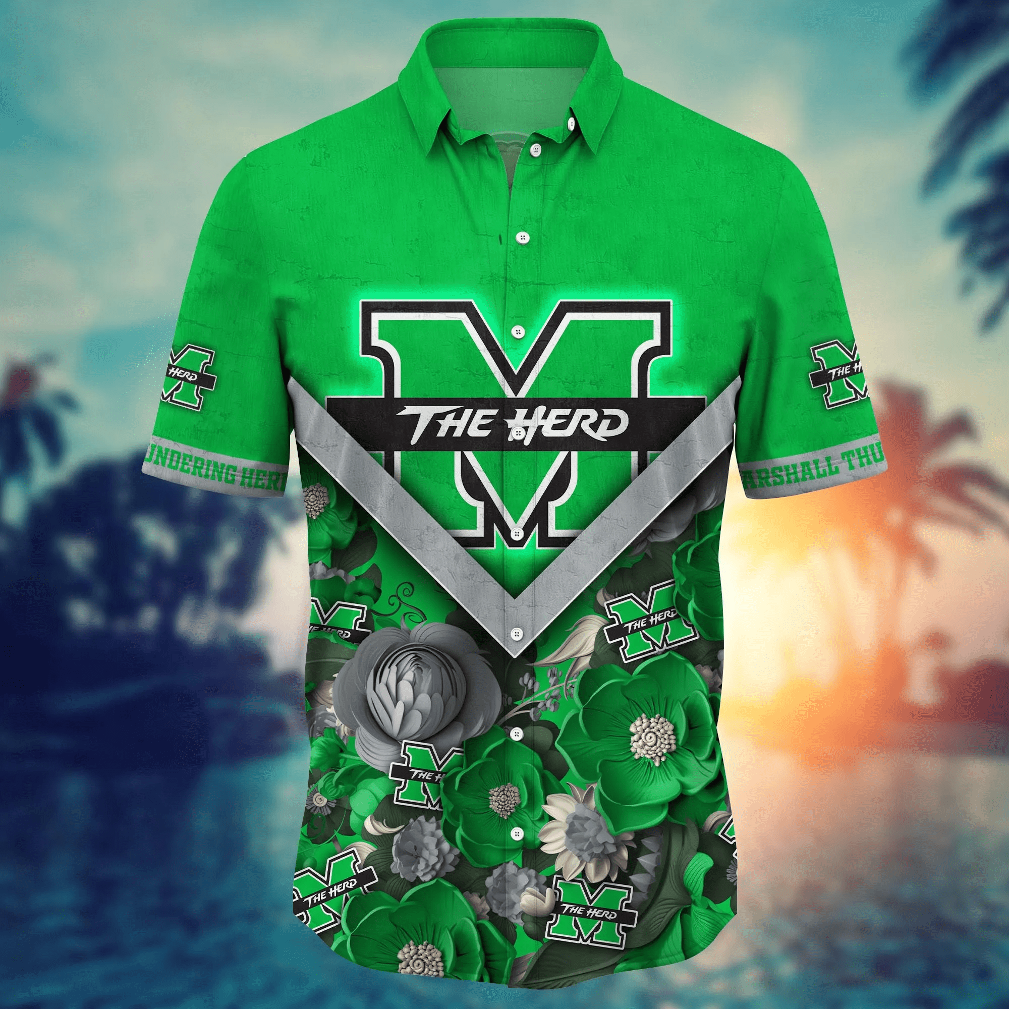 Marshall Thundering Herd NCAA Hawaiian Shirt Custom Watermelons Aloha Shirt