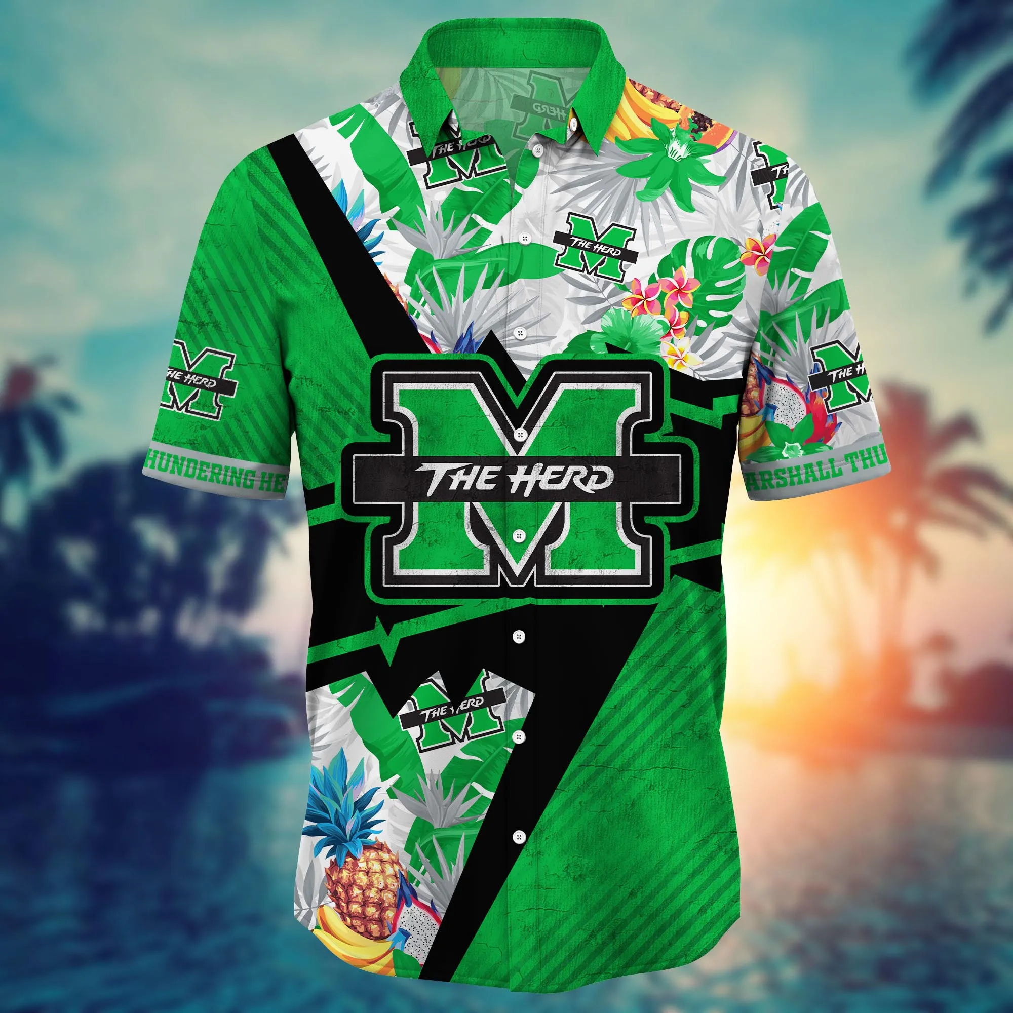 Marshall Thundering Herd NCAA Hawaiian Shirt Pool Parties Aloha Shirt