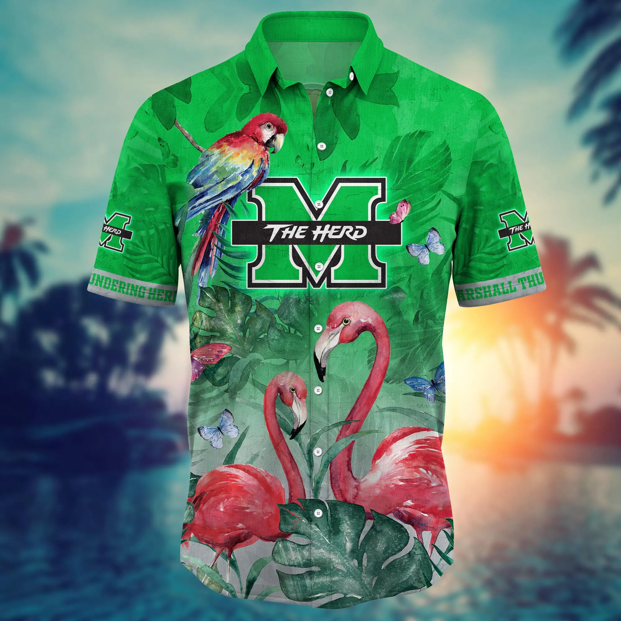 Marshall Thundering Herd NCAA Hawaiian Shirt Sandals Aloha Shirt