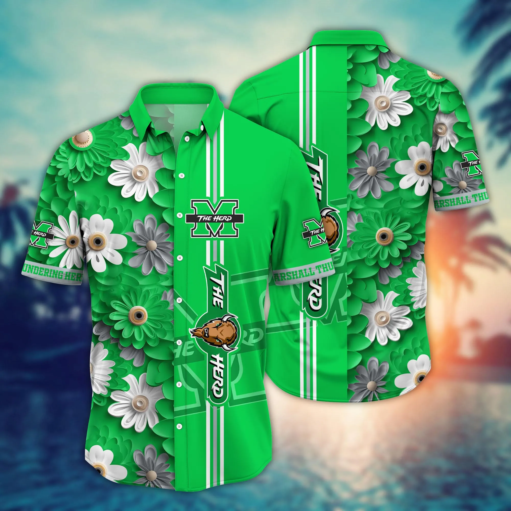Marshall Thundering Herd NCAA Hawaiian Shirt Sunscreen Aloha Shirt