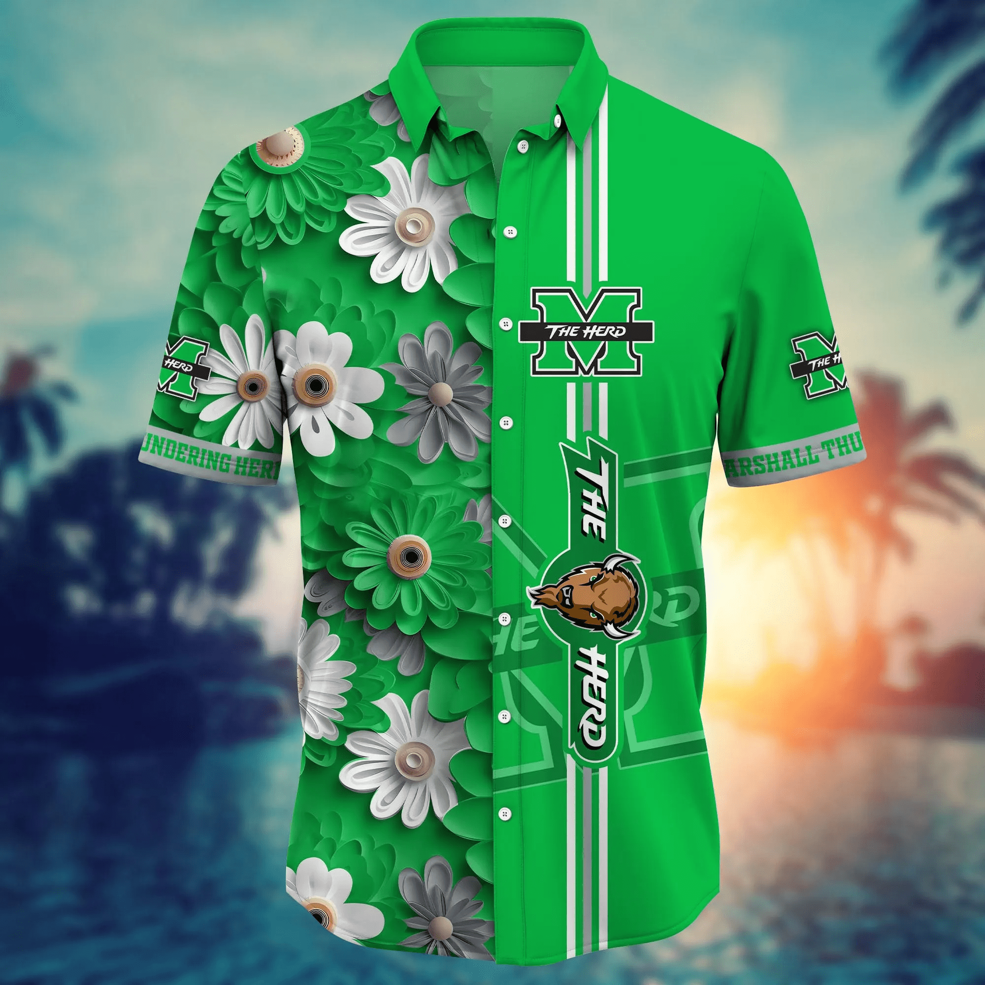 Marshall Thundering Herd NCAA Hawaiian Shirt Sunscreen Aloha Shirt