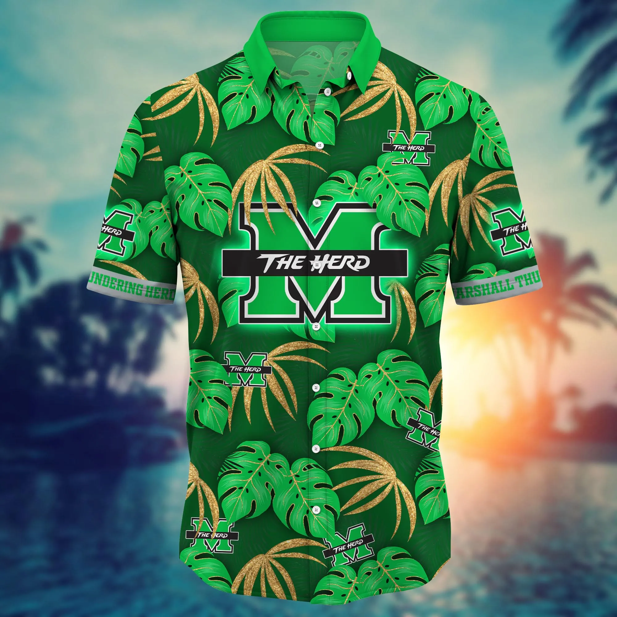 Marshall Thundering Herd NCAA Hawaiian Shirt Warm Season Aloha Shirt