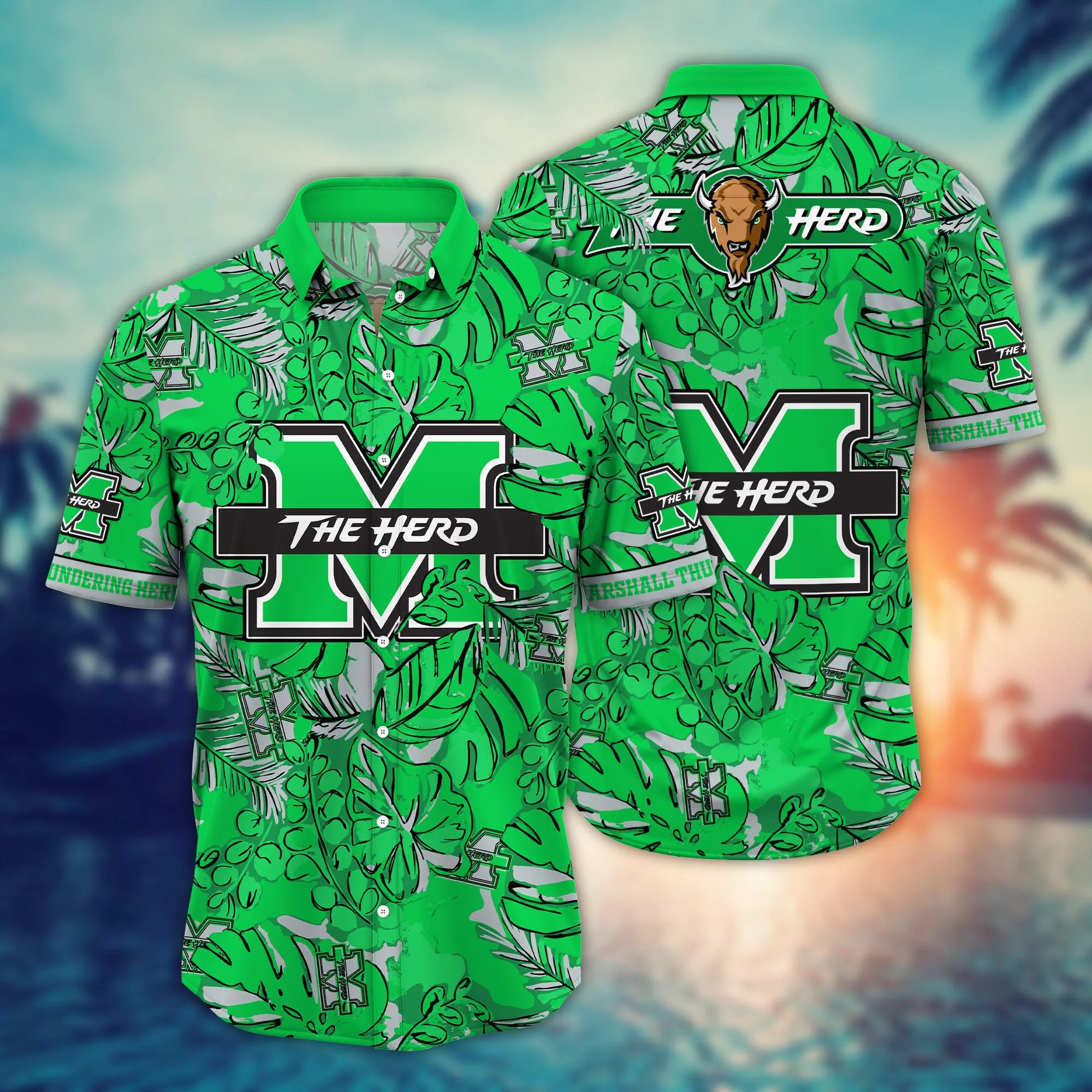 Marshall Thundering Herd NCAA Hawaiian Shirt Water Sports Aloha Shirt