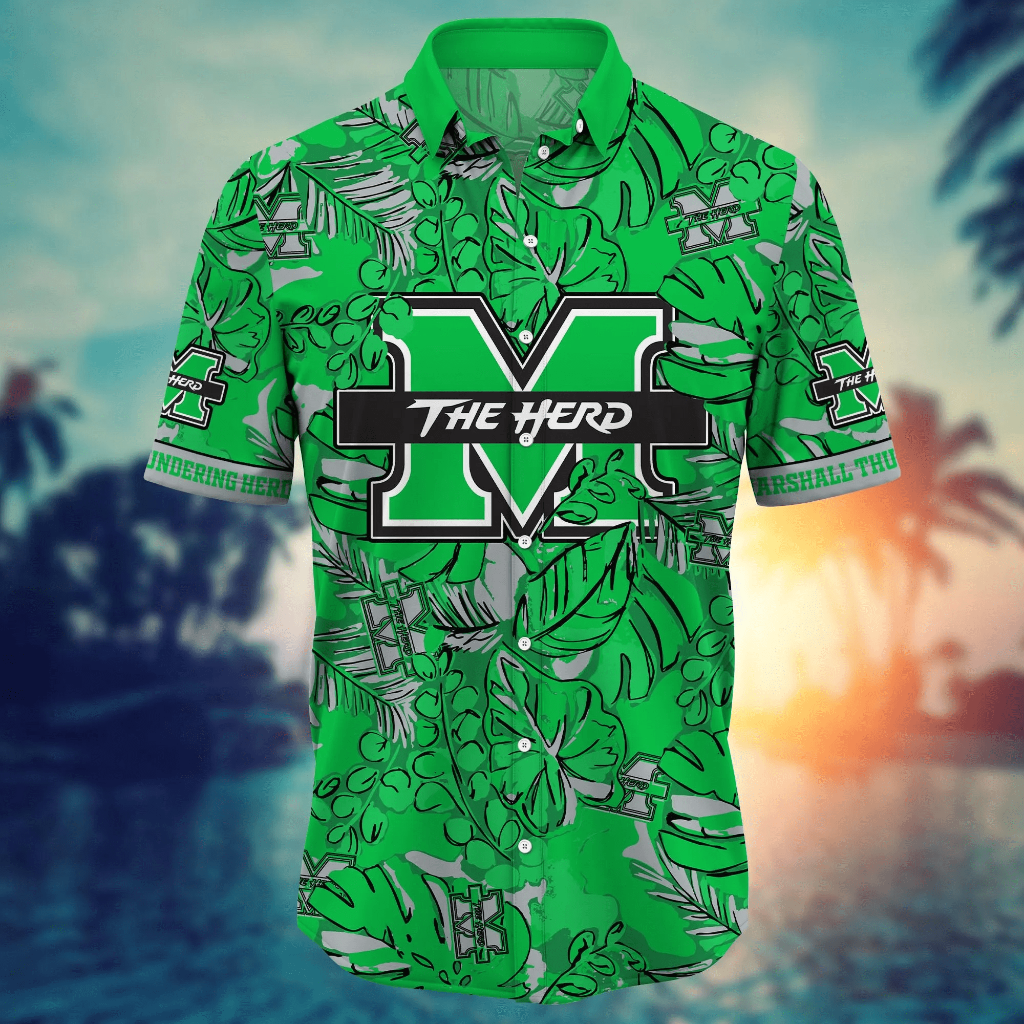 Marshall Thundering Herd NCAA Hawaiian Shirt Water Sports Aloha Shirt