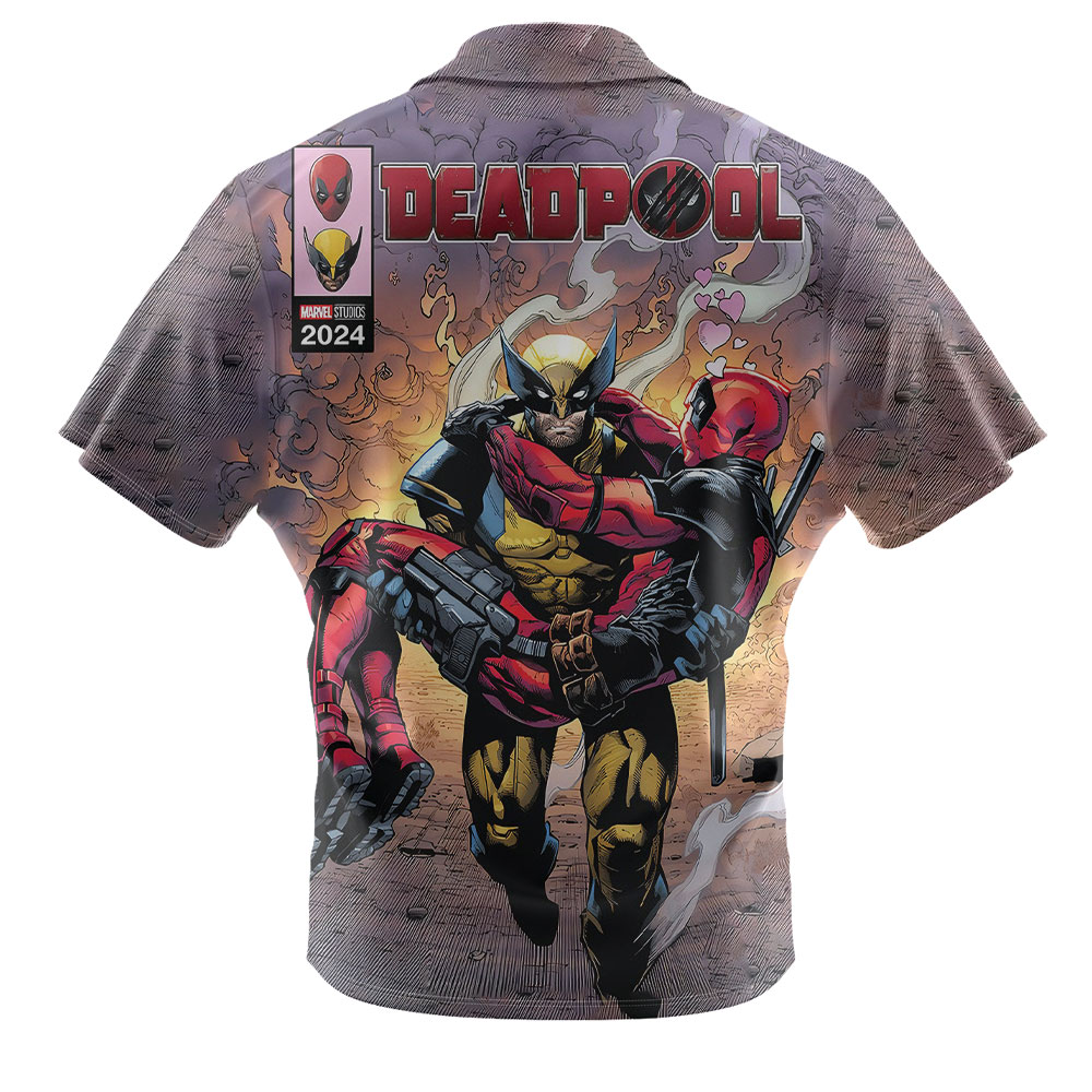Marvels Deadpool And Wolverine Stylish Vacation Wear Comfortable Deadpool Hawaiian Shirt