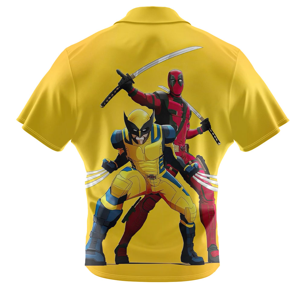 Marvels Deadpool And Wolverine Trendy Casual Vacation Beachwear Deadpool Hawaiian Shirt