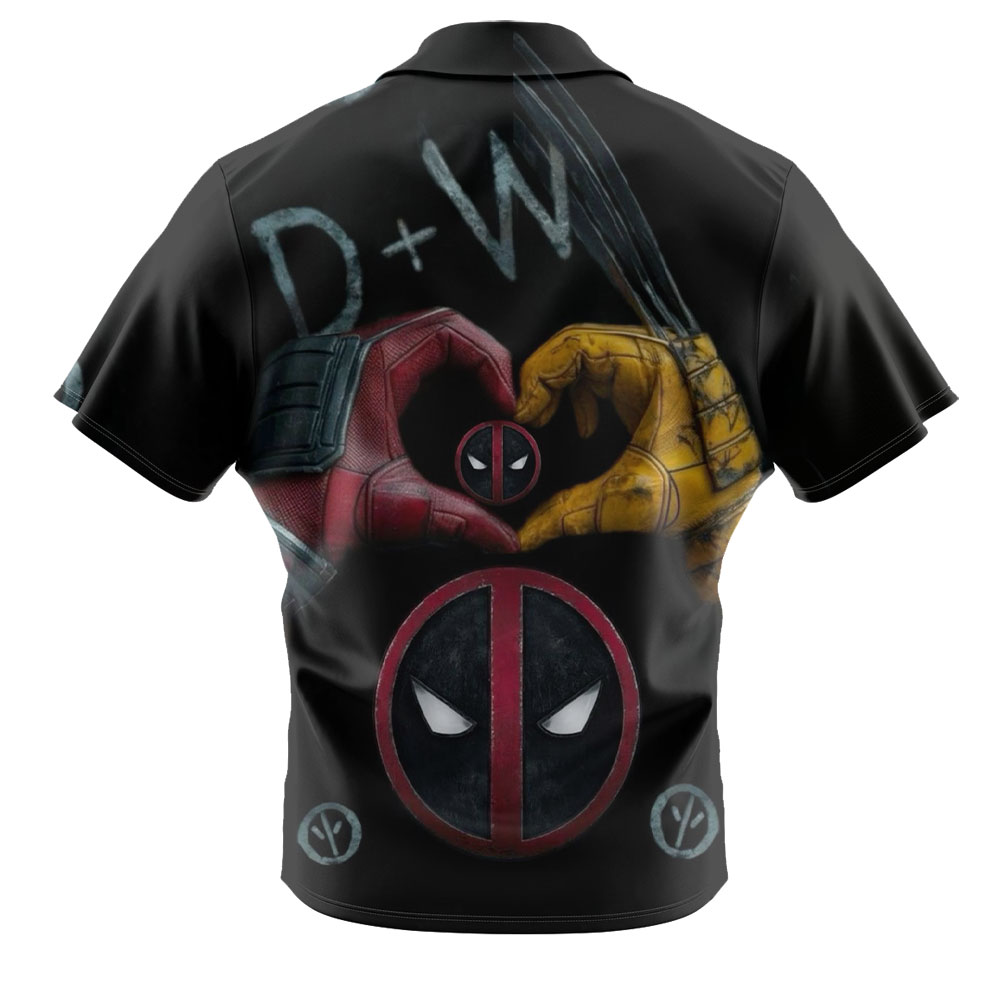 Marvels Deadpool And Wolverine Trendy Casual Vacation Wear Comfortable Deadpool Hawaiian Shirt