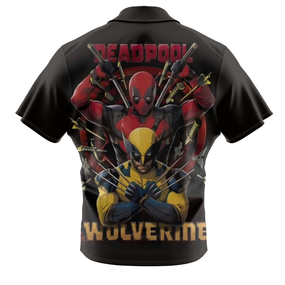 Marvels Deadpool And Wolverine Trendy Comfortable Vacation Wear Deadpool Hawaiian Shirt