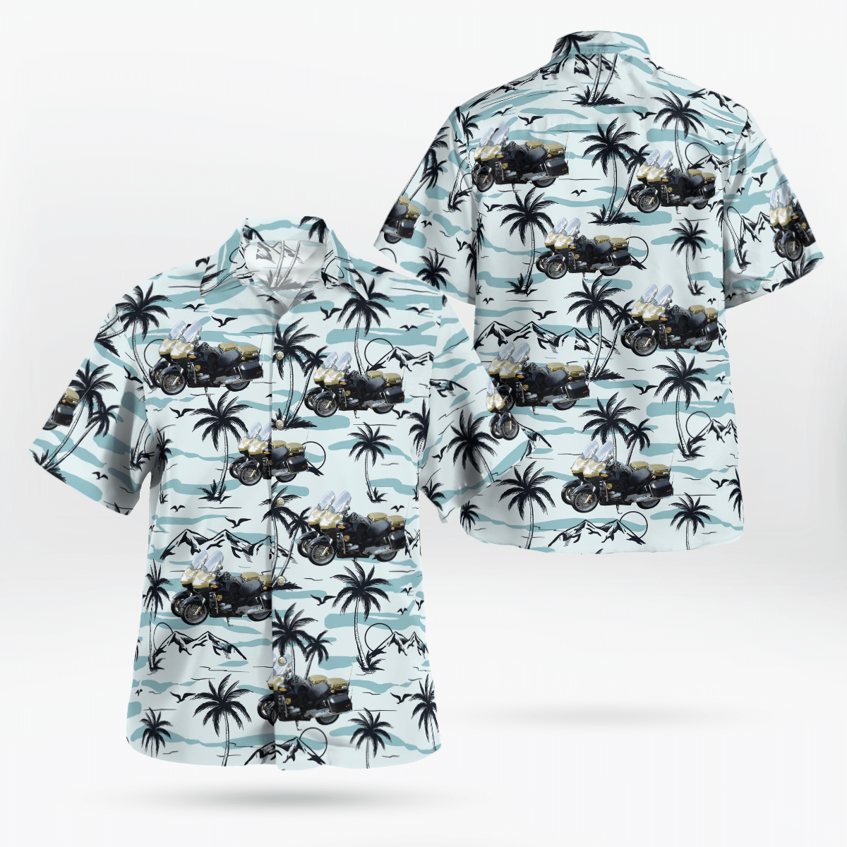 Maryland State Police 2004 Rt-1100 Motorcycle Hawaiian Shirt